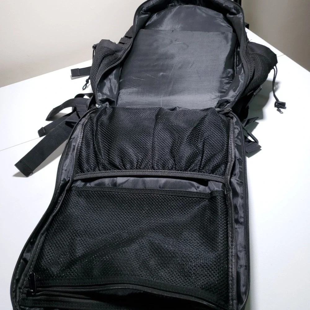 Built For Athletes 45L Large Black Hero Backpack Bookbag Tactical
